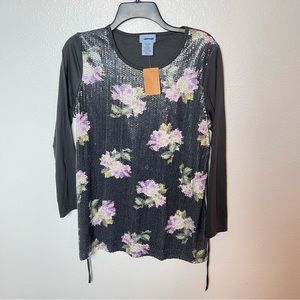Uproar floral sequin blouse size XXL 20